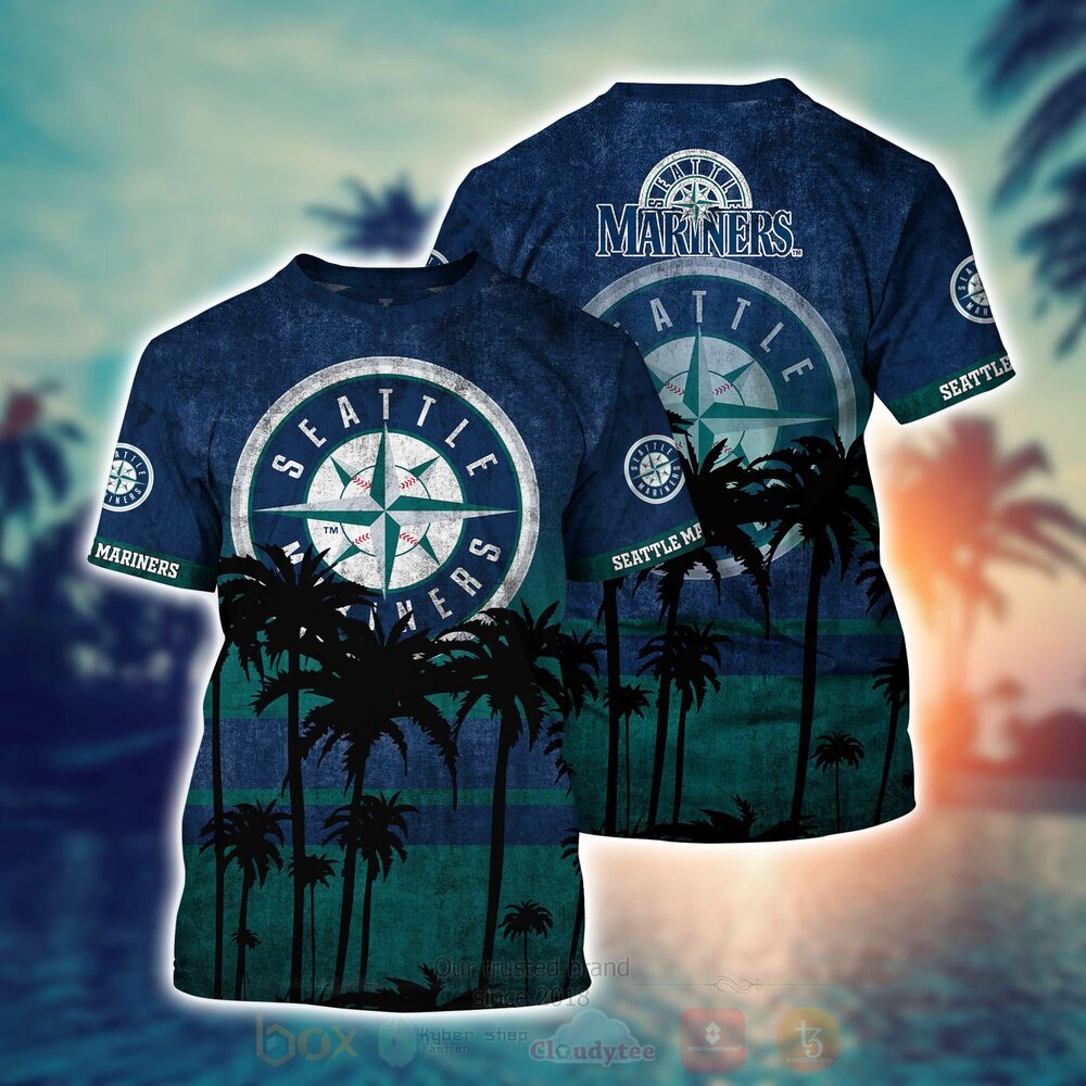 MLB Seattle Mariners Hawaiian Shirt Short 1