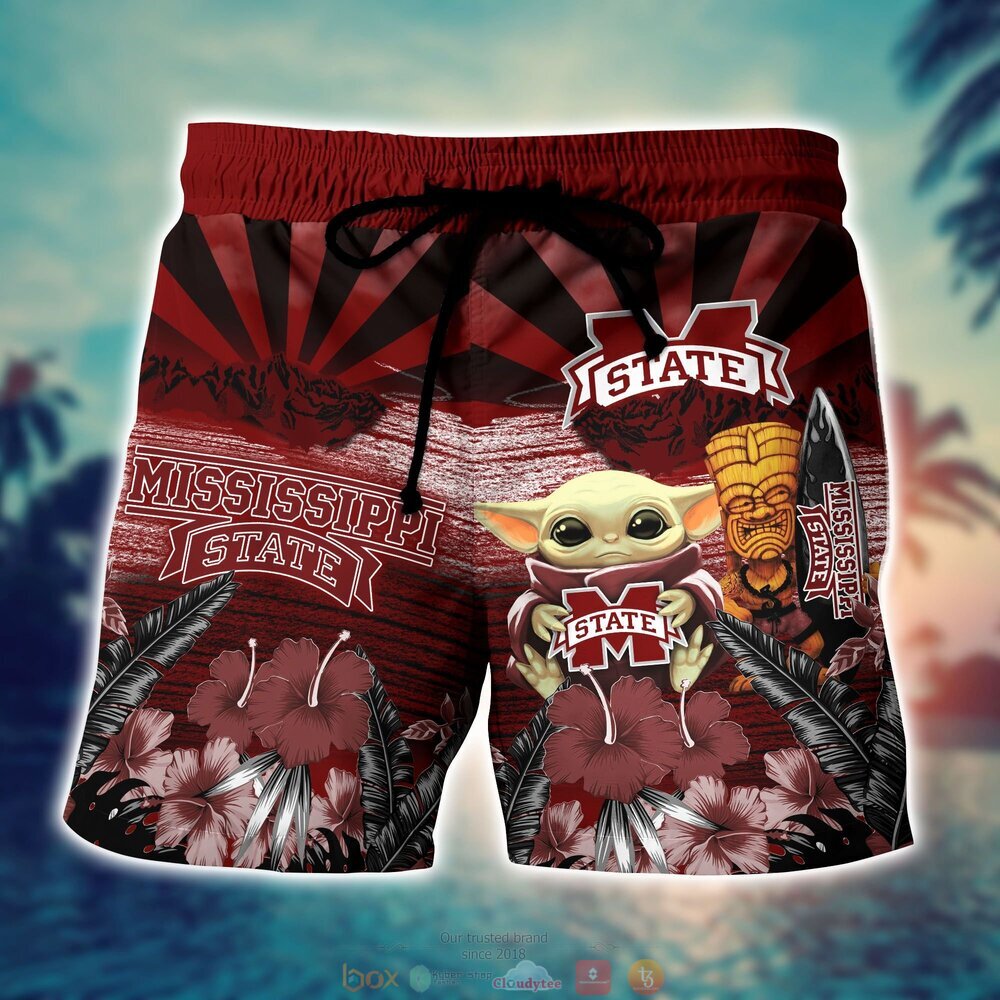 Mississippi State Bulldogs NCAA Baby Yoda Hawaiian Shirt Shorts 1 2 3