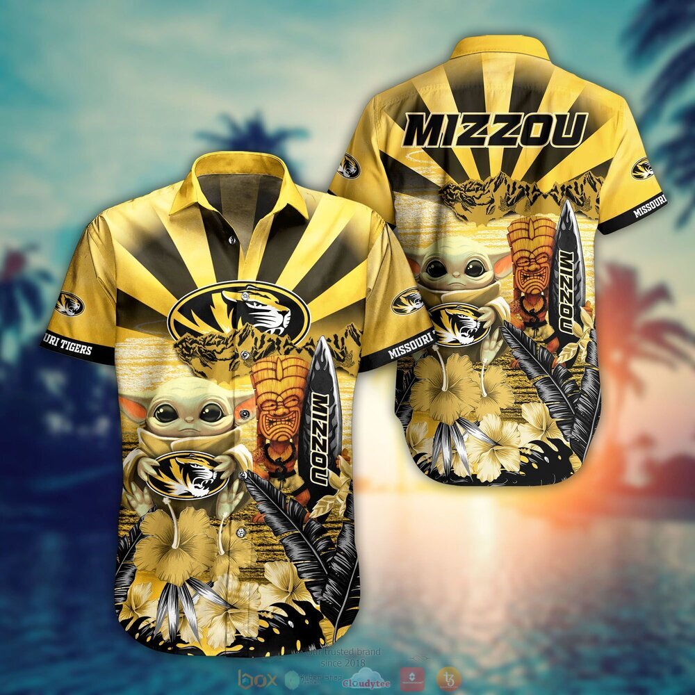 Missouri Tigers NCAA Baby Yoda Hawaiian Shirt Shorts