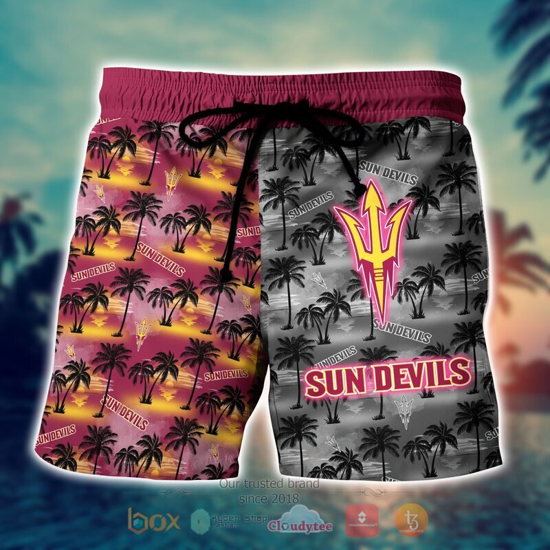 NCAA Arizona State Sun Devils Coconut Hawaiian shirt Short 1 2 3