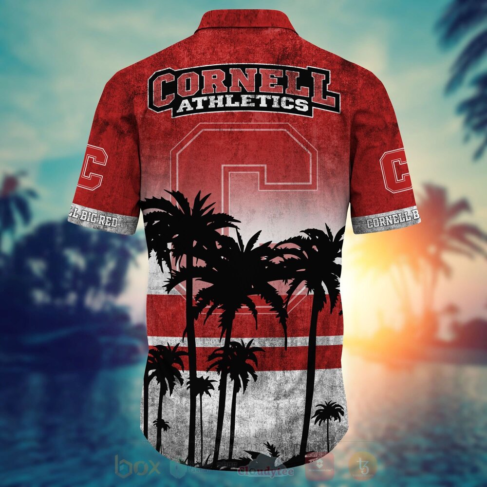 NCAA Cornell Big Red Hawaiian Shirt Short 1 2 3