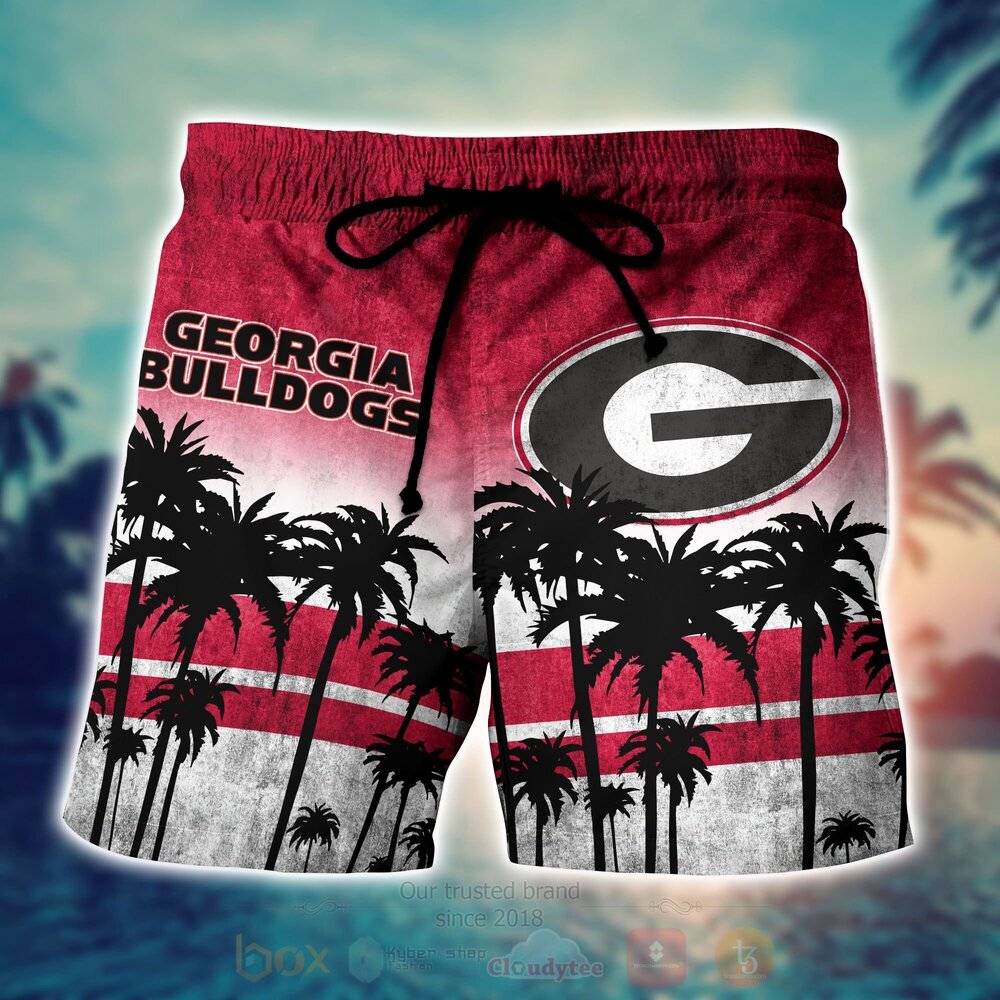 NCAA Georgia Bulldogs football Hawaiian Shirt Short 1 2 3 4