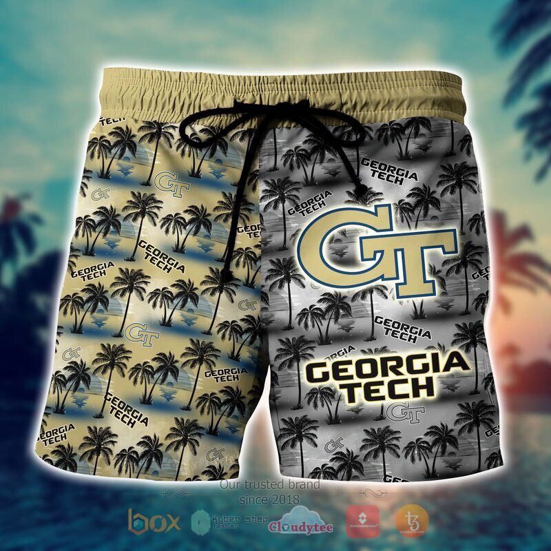 NCAA Georgia Tech Yellow Jackets Coconut Hawaiian shirt Short 1 2 3