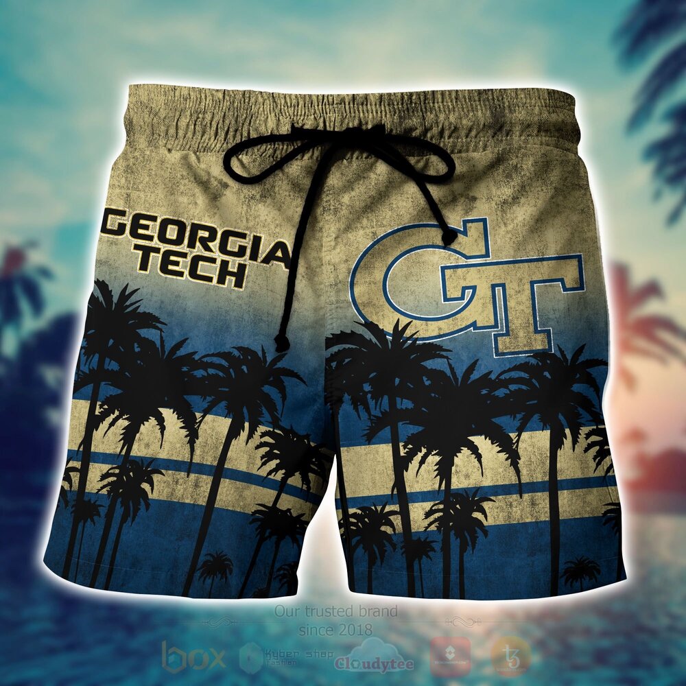 NCAA Georgia Tech Yellow Jackets football Hawaiian Shirt Short 1 2 3 4