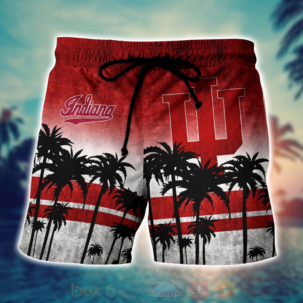 NCAA Indiana Hoosiers mens basketball Hawaiian Shirt Short 1 2 3 4
