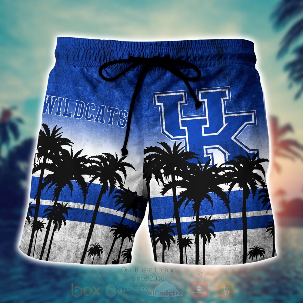 NCAA Kentucky Wildcats mens basketball Hawaiian Shirt Short 1 2 3 4