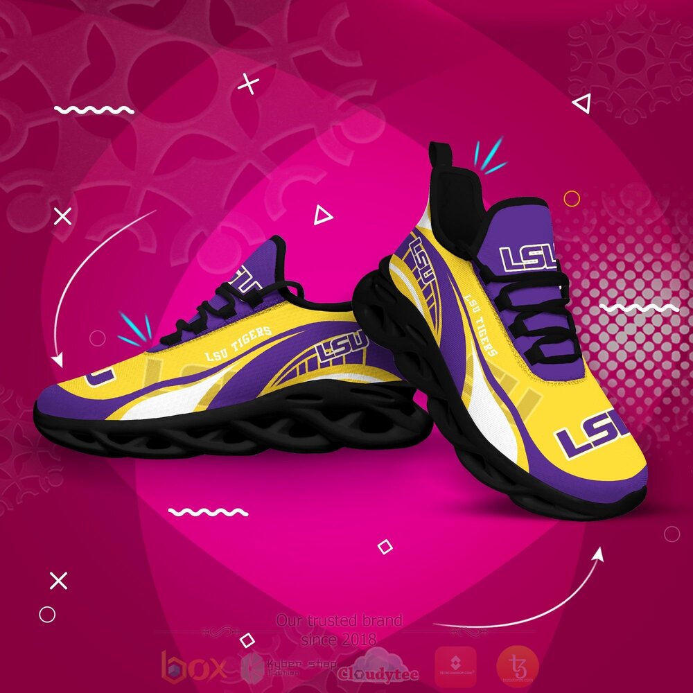 NCAA LSU Tigers and Lady Tigers football Clunky Max Soul Shoes 1 2 3