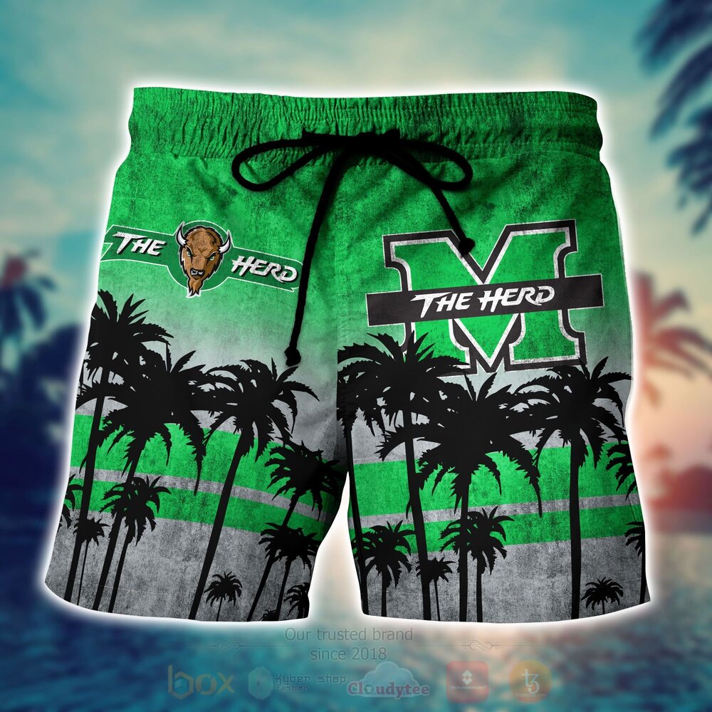 NCAA Marshall Thundering Herd football Hawaiian Shirt Short 1 2 3 4