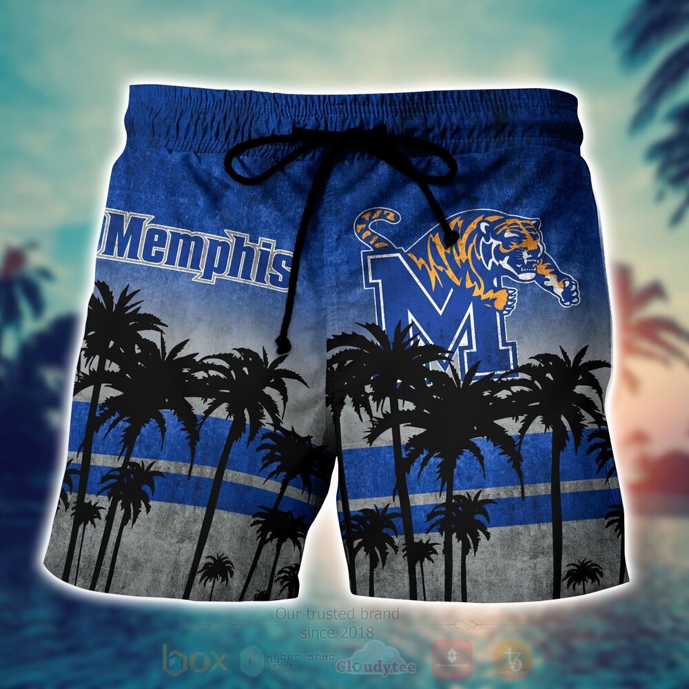 NCAA Memphis Tigers mens basketball Hawaiian Shirt Short 1 2 3 4