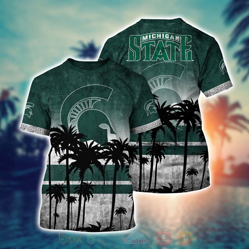 NCAA Michigan State Spartans mens basketball Hawaiian Shirt Short 1