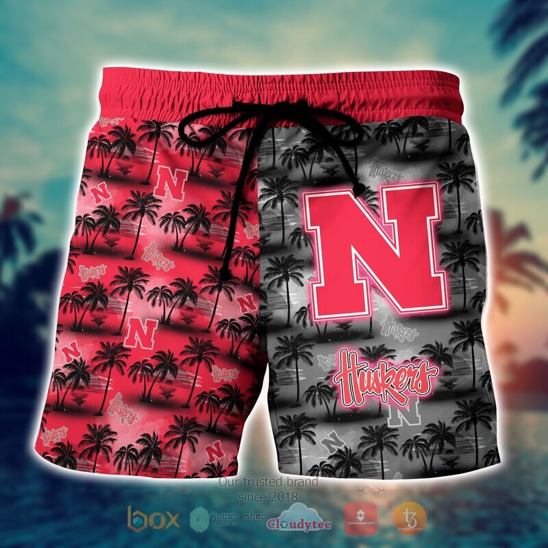 NCAA Nebraska Cornhuskers Coconut Hawaiian shirt Short 1 2 3