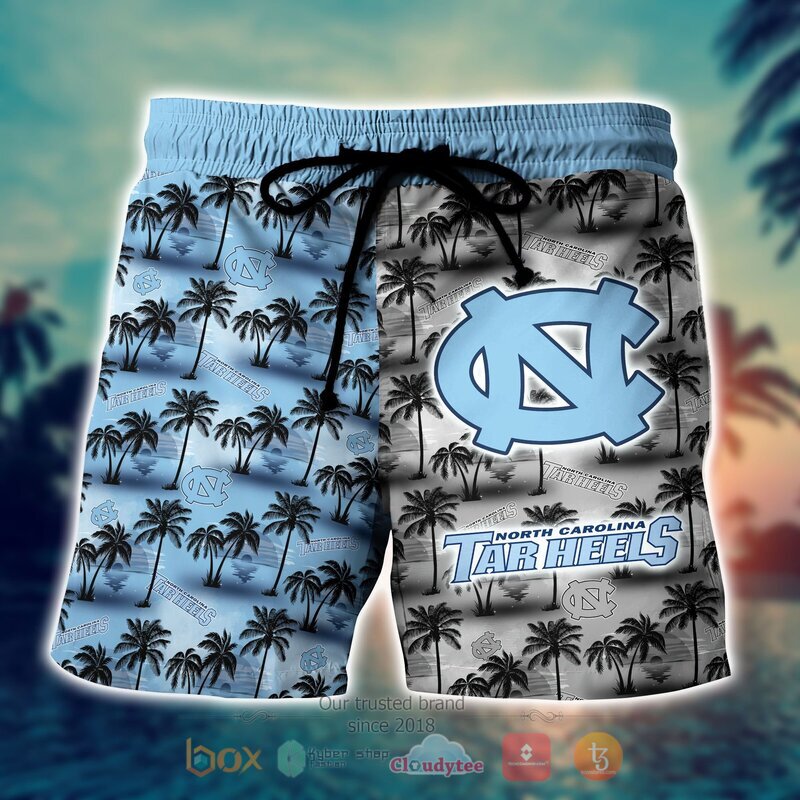 NCAA North Carolina Tar Heels Coconut Hawaiian shirt Short 1 2 3