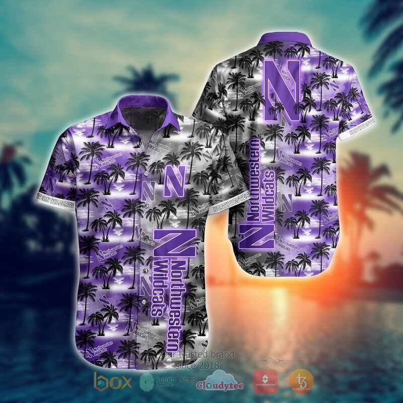 NCAA Northwestern Wildcats Coconut Hawaiian shirt Short