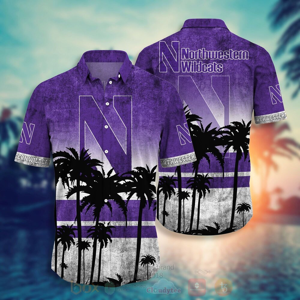 NCAA Northwestern Wildcats football Hawaiian Shirt Short