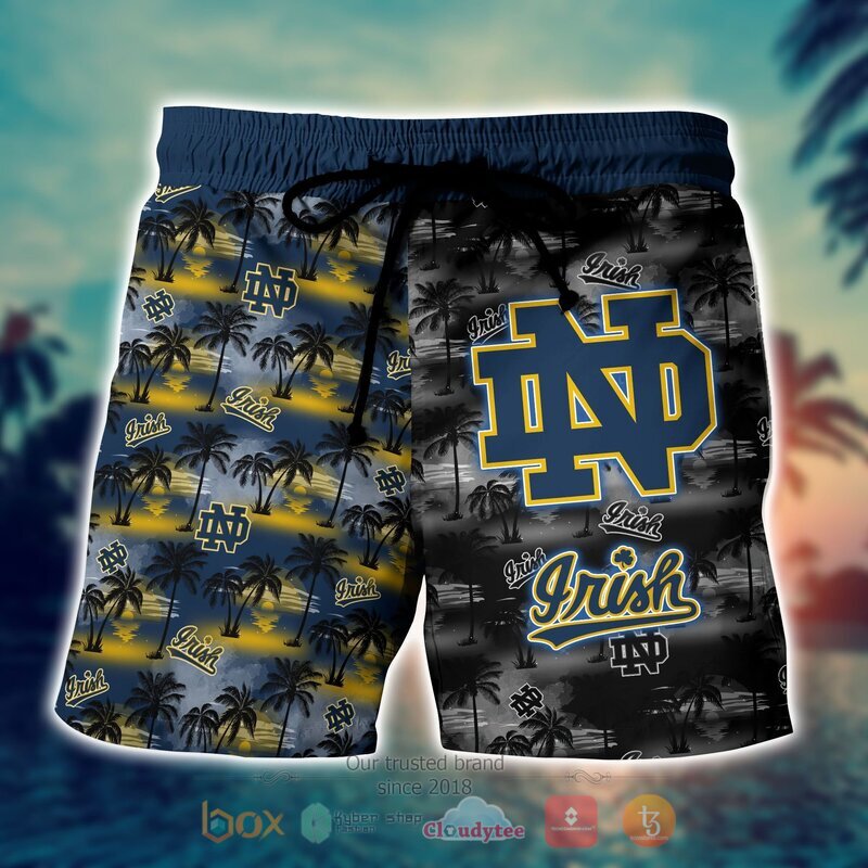 NCAA Notre Dame Fighting Irish Coconut Hawaiian shirt Short 1 2 3