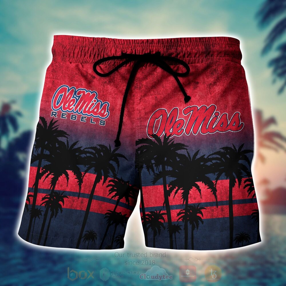 NCAA Ole Miss Rebels football Hawaiian Shirt Short 1 2 3 4