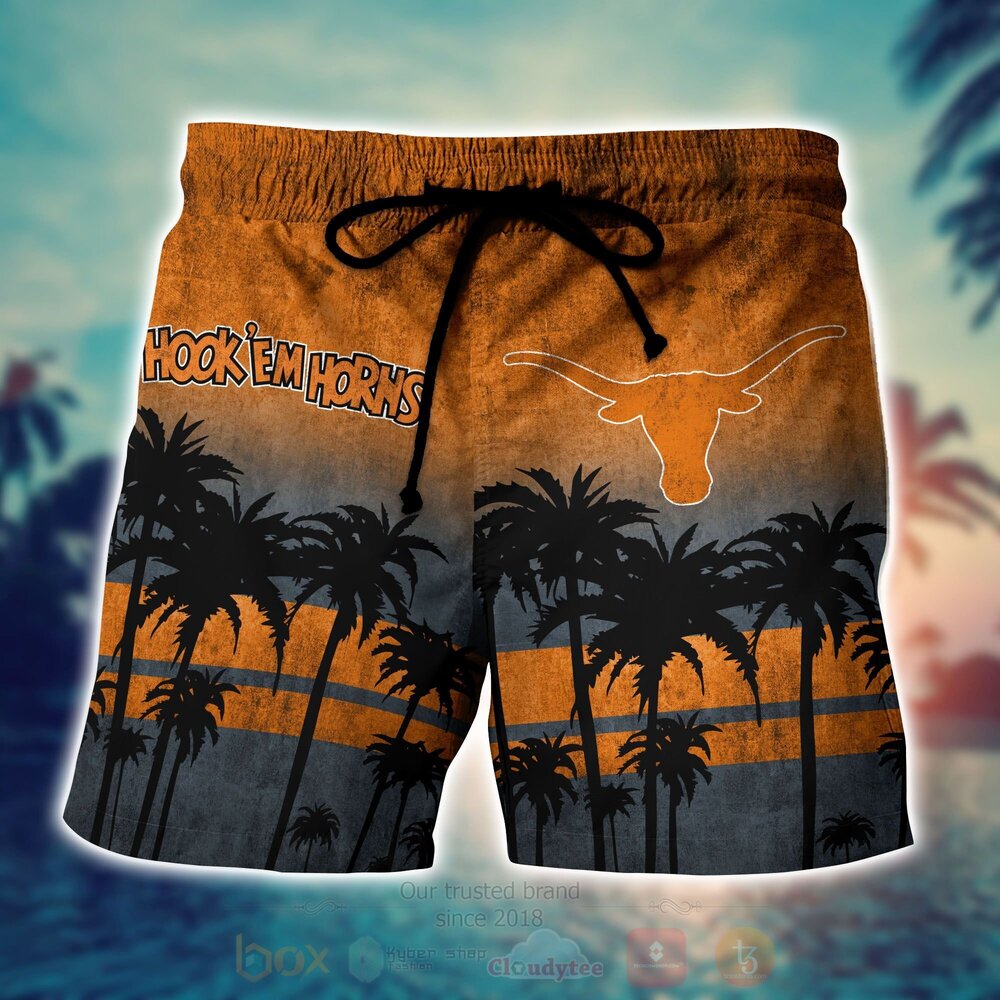 NCAA Texas Longhorns football Hawaiian Shirt Short 1 2 3 4