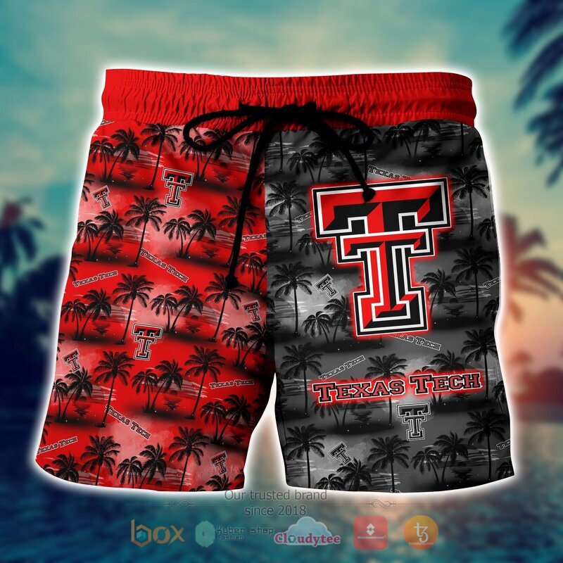NCAA Texas Tech Red Raiders Coconut Hawaiian shirt Short 1 2 3