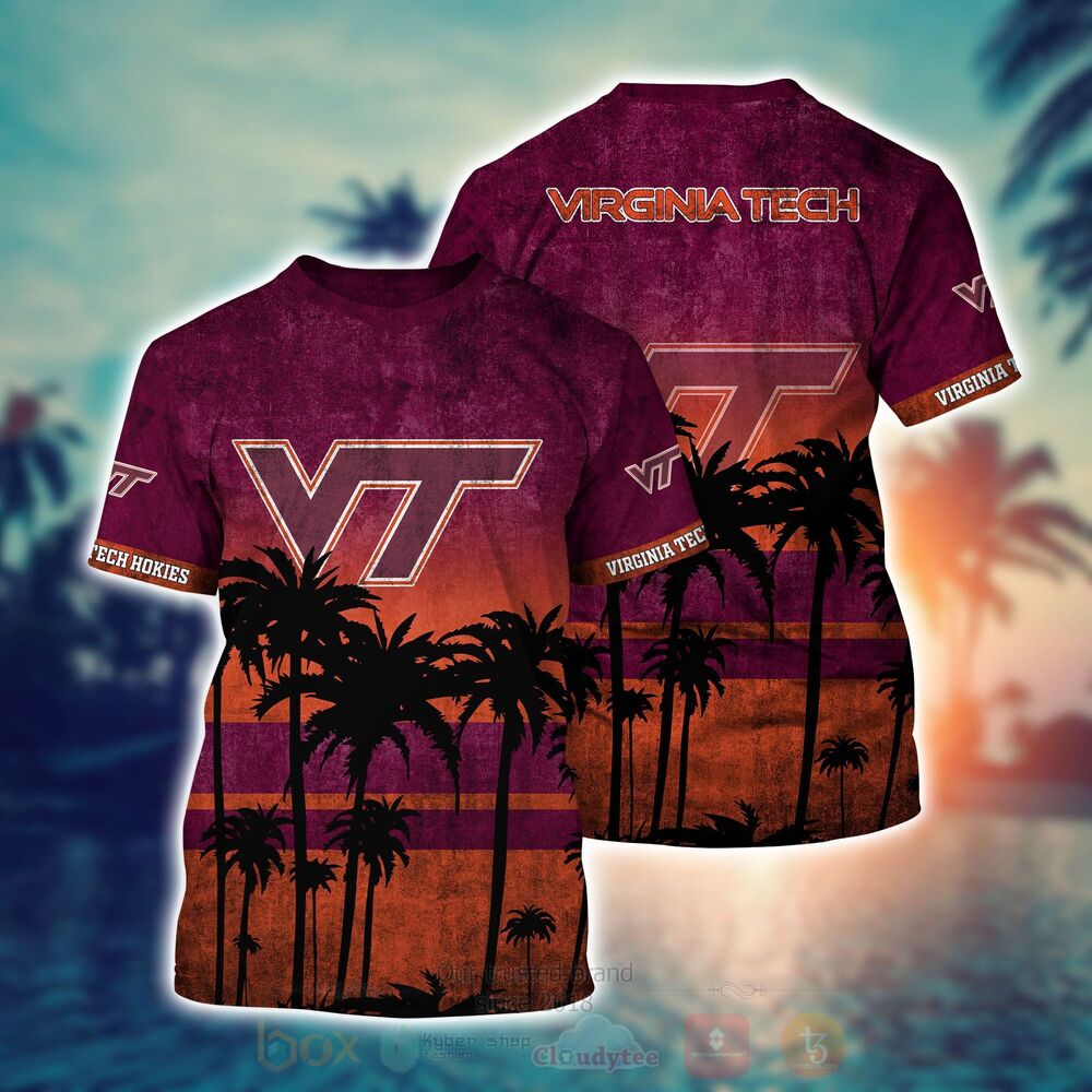 NCAA Virginia Tech Hokies football Hawaiian Shirt Short 1