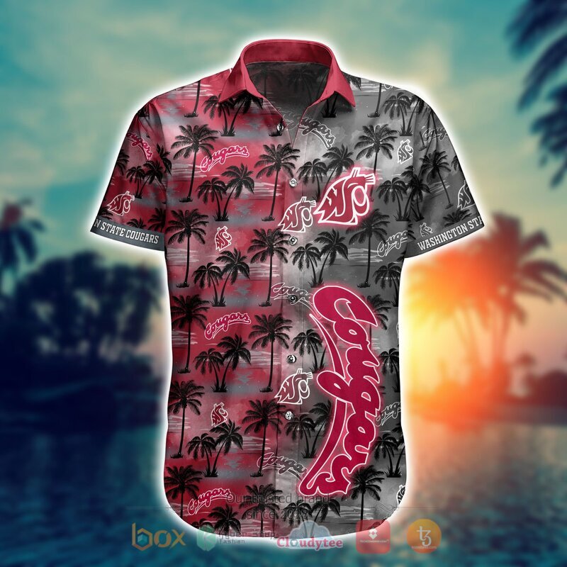 NCAA Washington State Cougars Coconut Hawaiian shirt Short 1