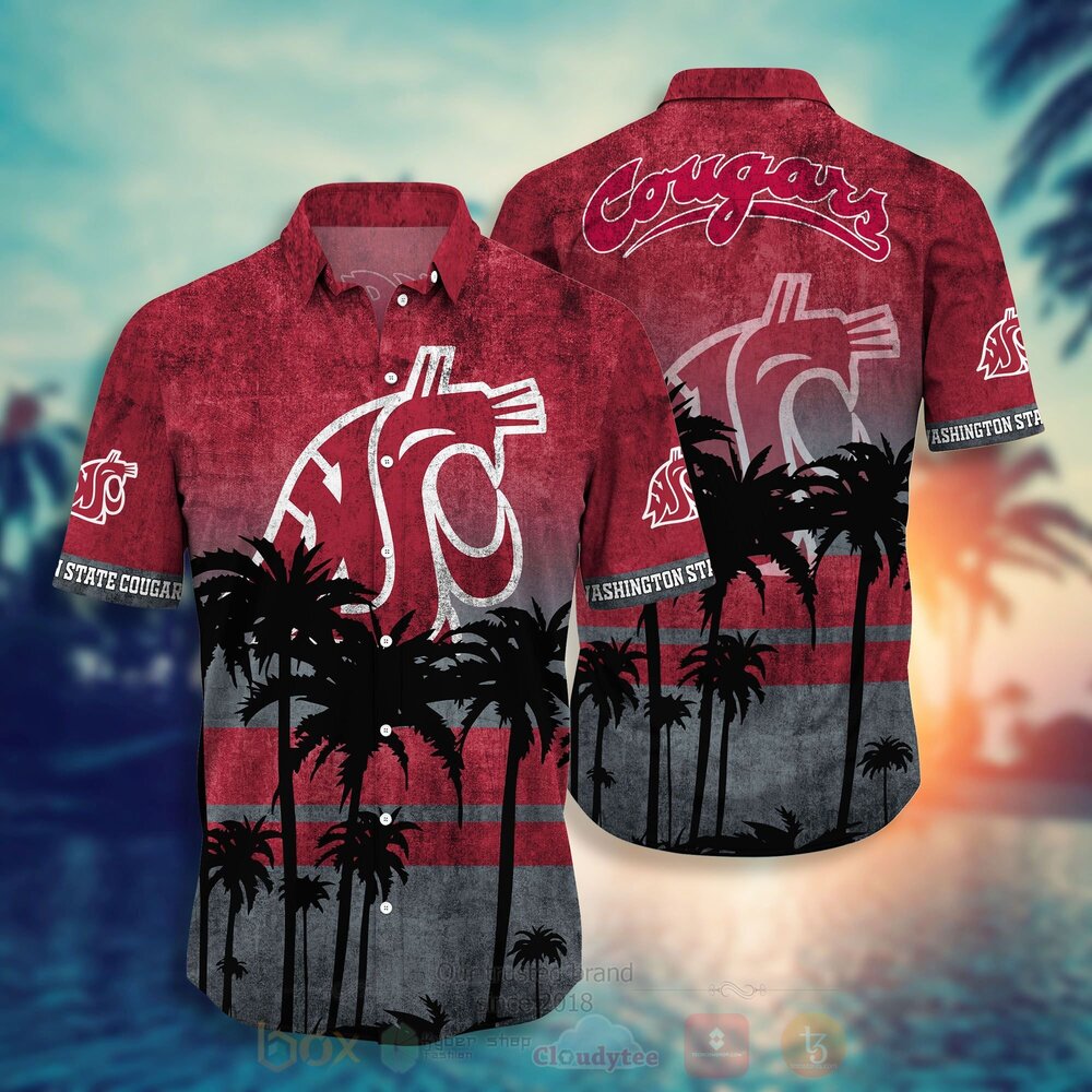 NCAA Washington State Cougars Hawaiian Shirt Short