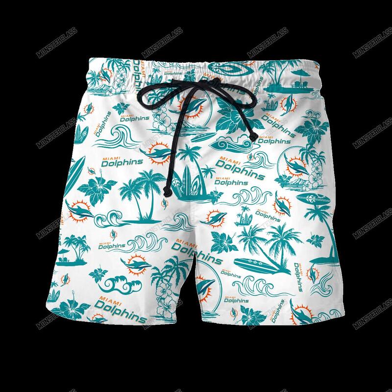 NFL Miami Dolphins Island Hawaiian Shirt Short 1