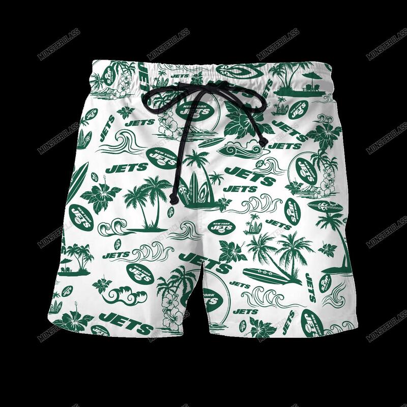 NFL New York Jets Island Hawaiian Shirt Short 1