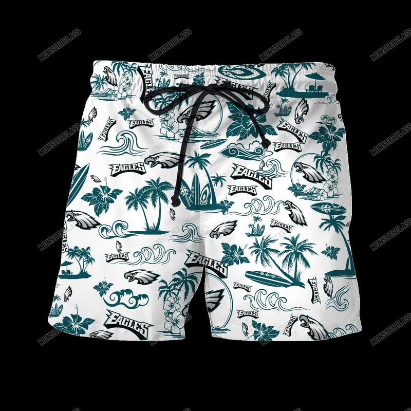 NFL Philadelphia Eagles Island Hawaiian Shirt Short 1