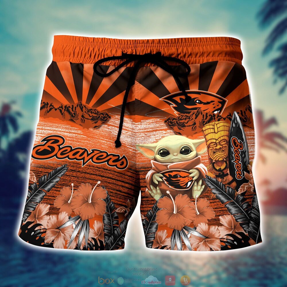 Oregon State Beavers NCAA Baby Yoda Hawaiian Shirt Shorts 1 2 3