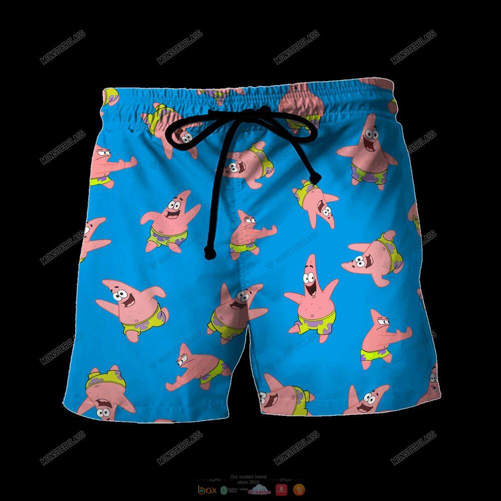 Patrick Star Blue Hawaiian Shirt Shorts 1