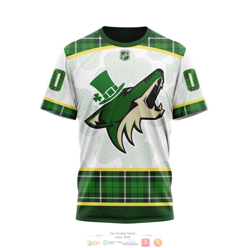 Personalized Arizona Coyotes NHL St Patrick Days 3d shirt hoodie 1 2 3 4 5