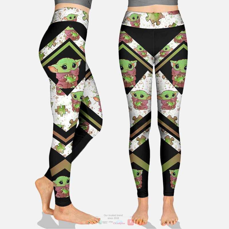 Personalized Autism Awareness Be You The World Will Adjust Baby Yoda 3d hoodie legging 1 2