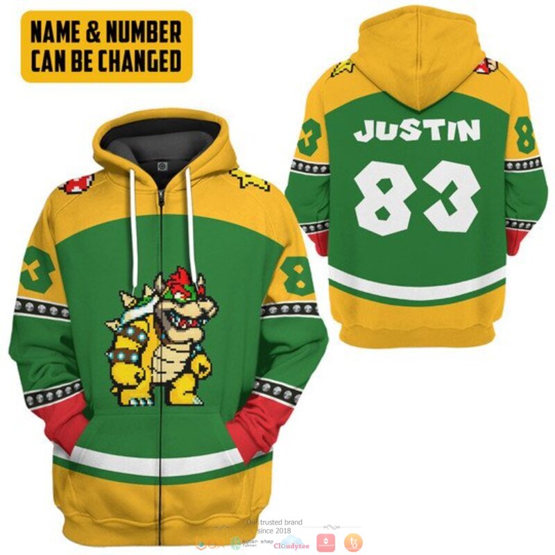 Personalized Bowser custom 3d shirt hoodie 1 2 3 4 5 6 7