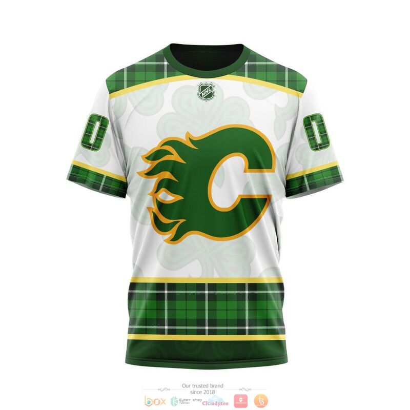 Personalized Calgary Flames NHL St Patrick Days 3d shirt hoodie 1 2 3 4 5