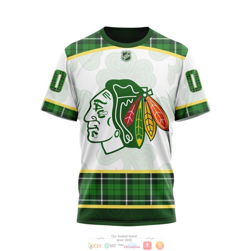 Personalized Chicago BlackHawks NHL St Patrick Days 3d shirt hoodie 1 2 3 4 5