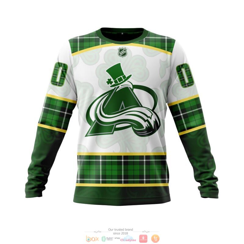 Personalized Colorado Avalanche NHL St Patrick Days 3d shirt hoodie 1 2 3