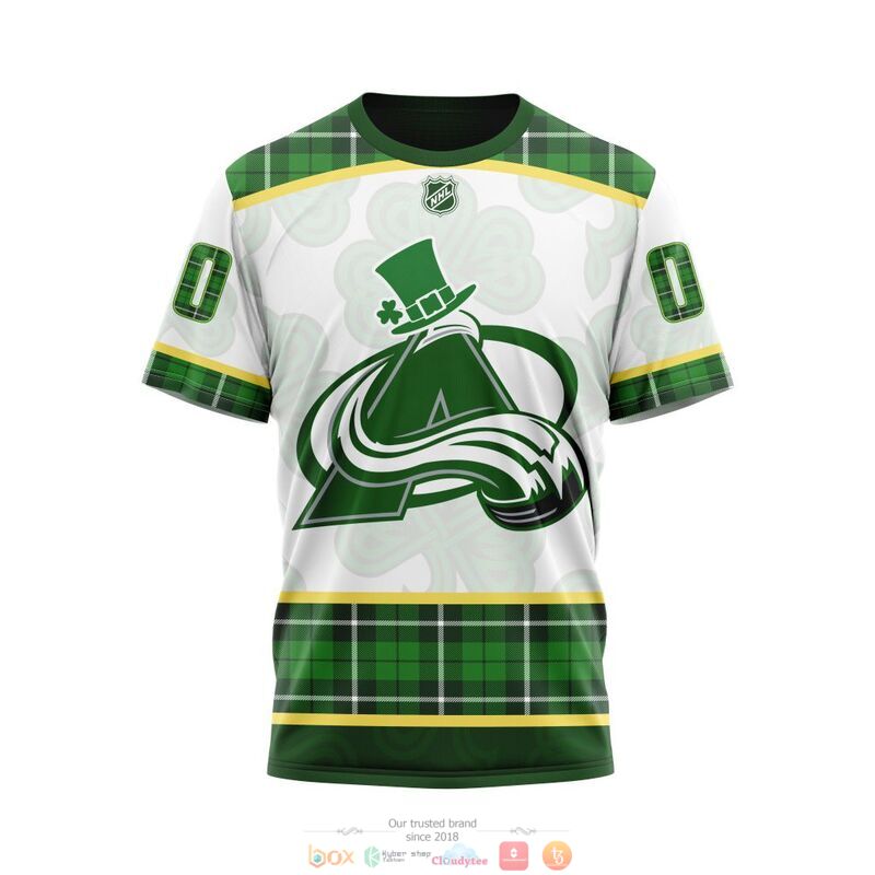 Personalized Colorado Avalanche NHL St Patrick Days 3d shirt hoodie 1 2 3 4 5