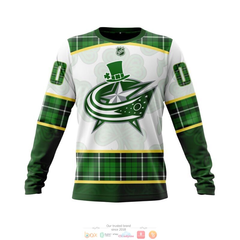 Personalized Columbus Blue Jackets NHL St Patrick Days 3d shirt hoodie 1 2 3