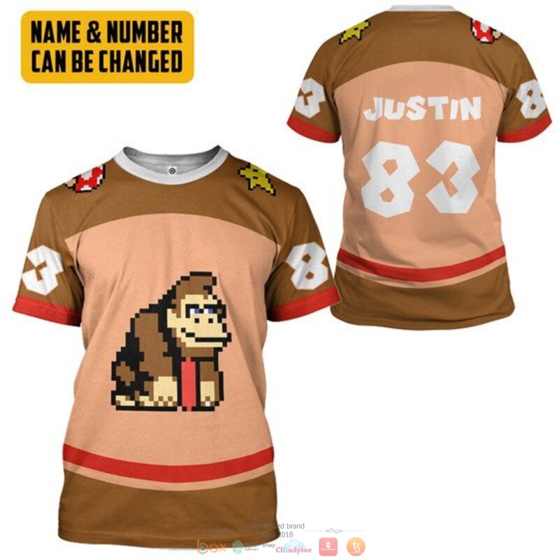 Personalized Donkey Kong custom 3d shirt hoodie 1 2 3 4 5 6