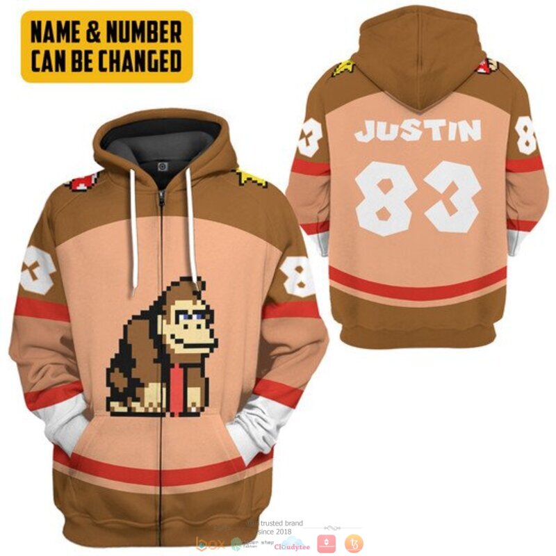 Personalized Donkey Kong custom 3d shirt hoodie 1 2 3 4 5 6 7
