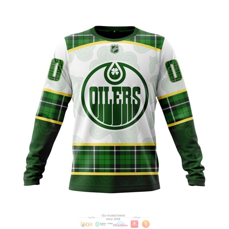 Personalized Edmonton Oilers NHL St Patrick Days 3d shirt hoodie 1 2 3
