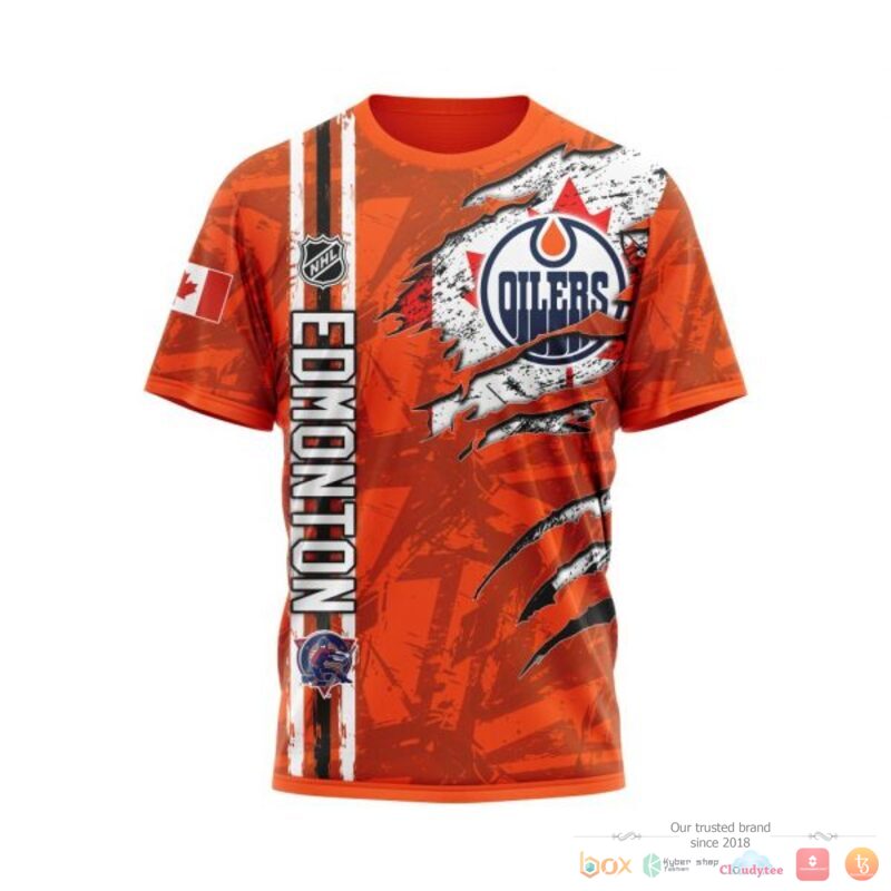 Personalized Edmonton Oilers With Canada Flag 3d shirt hoodie 1 2 3 4 5