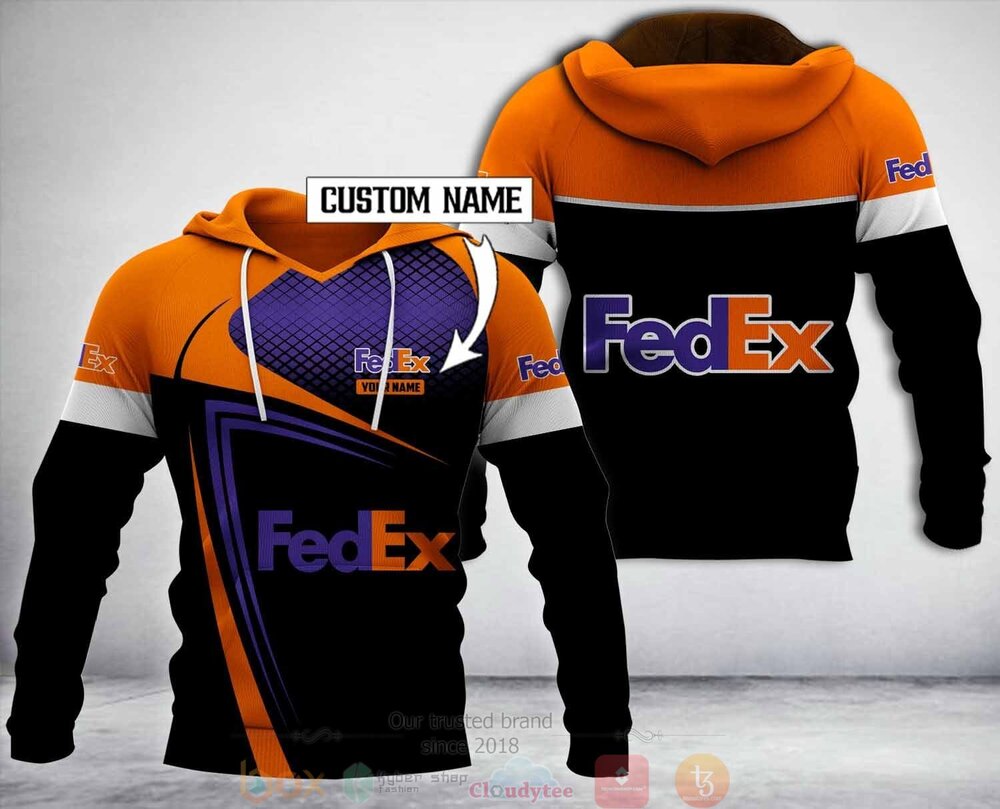 Personalized Fedex Black Ver2 3D Hoodie Zip Hoodie