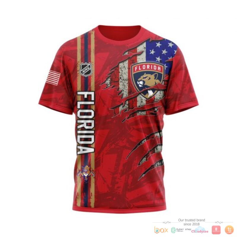 Personalized Florida Panthers With American Flag 3d shirt hoodie 1 2 3 4 5