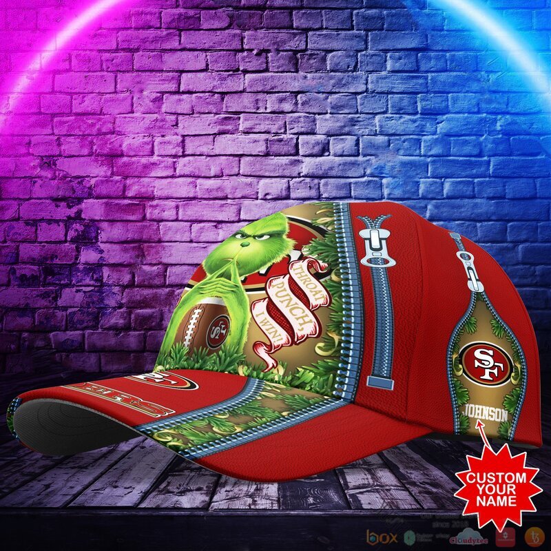 Personalized Grinch San Francisco 49ers NFL Custom Cap 1