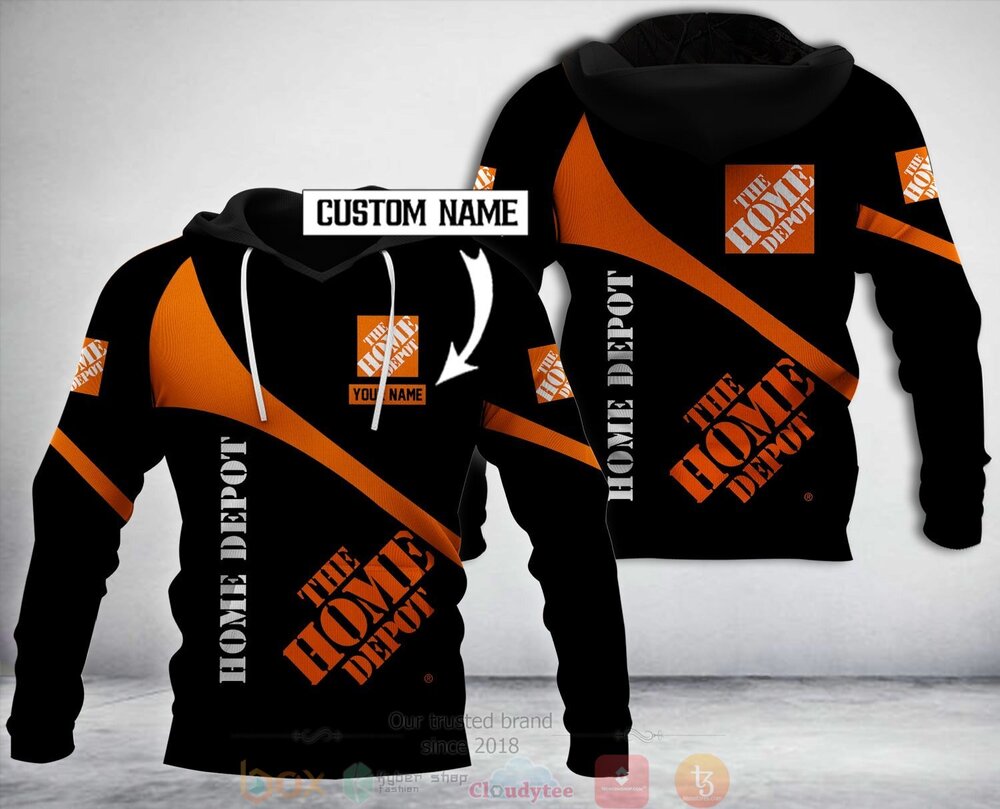 Personalized Home Depot Black 3D Hoodie Zip Hoodie