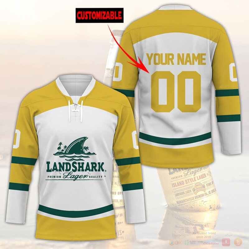 Personalized Landshark Lager Hockey Jersey