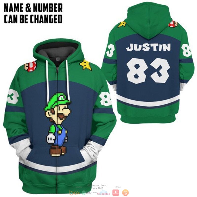 Personalized Luigi custom 3d shirt hoodie 1 2 3 4 5 6 7