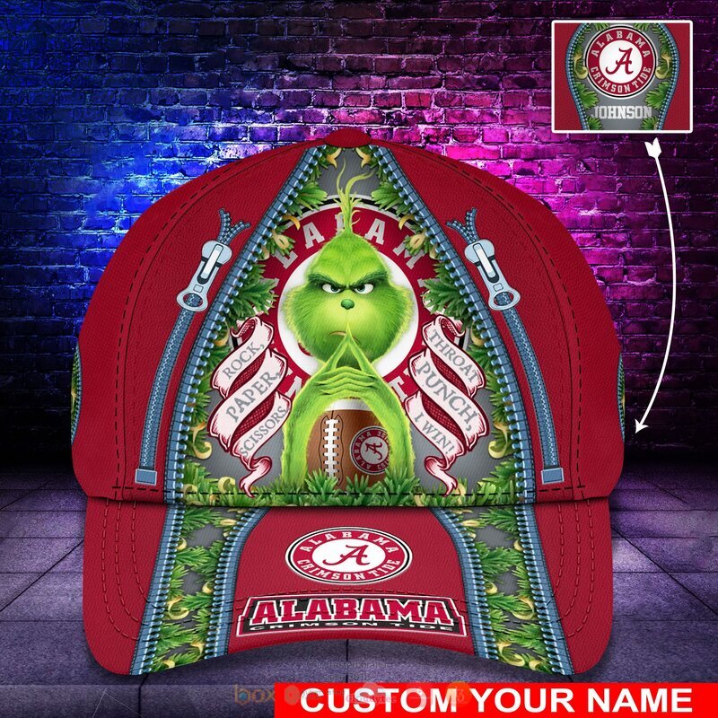 Personalized NCAA Alabama Crimson Tide The Grinch Cap