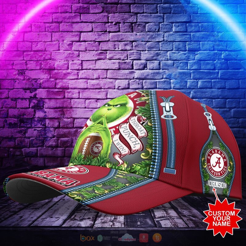 Personalized NCAA Alabama Crimson Tide The Grinch Cap 1